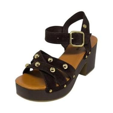 Imagem de Sandália Feminina Salto Bloco Médio Leveza Conforto Bottero-Feminino