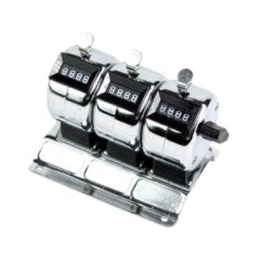 Imagem de Milageto Contador de Mesa, Contagem de 4 Dígitos, Contador de aço Inoxidável com Suporte de Base, 3 Unidades