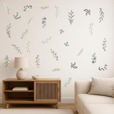 Imagem de Adesivo Decorativo Raminhos Aquerela Folha Verde Destacável Autocolant