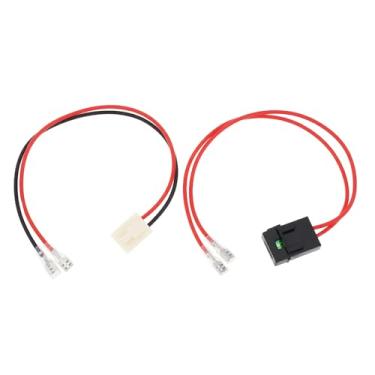 Imagem de YINETTECH Chicote de fios de bateria de motocicleta de 2 fios de 4 pinos compatível com Razor Dirt Quad Dune Buggy MX350 MX400 30 cm