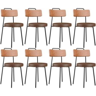 Imagem de Kit 08 Cadeiras Decorativas Estofada Para Sala Jantar Barcelona L02 ma
