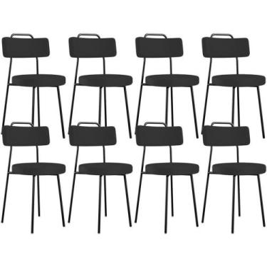 Imagem de Kit 08 Cadeiras Decorativas Estofada Para Sala De Jantar Barcelona L02