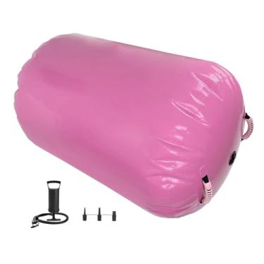 Imagem de Generic Rolo de ar inflável para ginástica, suporte de equilíbrio para ioga, tapete de queda de ar em PVC para treinamento ao livre, Backhandspring, 50 Cm X 70 Cm