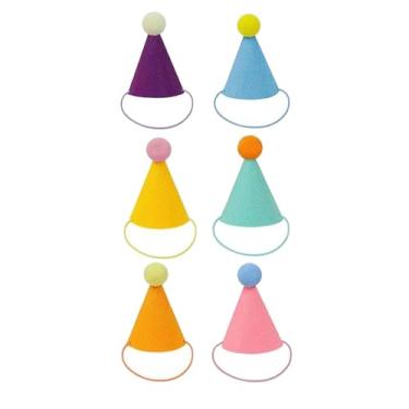 Imagem de FashionCha 6x Chapéus de Festa de Aniversário para Animais de Estimação, Acessórios de Fantasia, Chapéus de Cone Multicoloridos para Cães Pequenos E Gatinhos