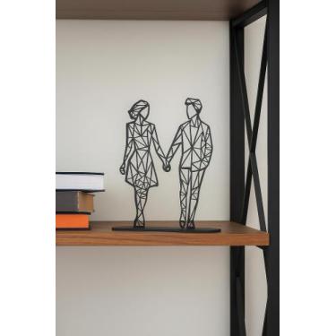 Imagem de Decoração Sala Escultura Casal Mdf Na Base - DecorArt Home