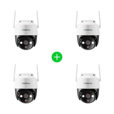 Imagem de Kit Câmera Inteligente IM7+3MP Branca Intelbras - 4 unidades