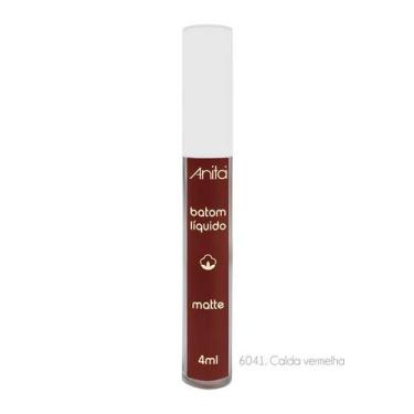 Imagem de Batom Líquido Matte 6041 Caldo Vermelho 4ml Anita