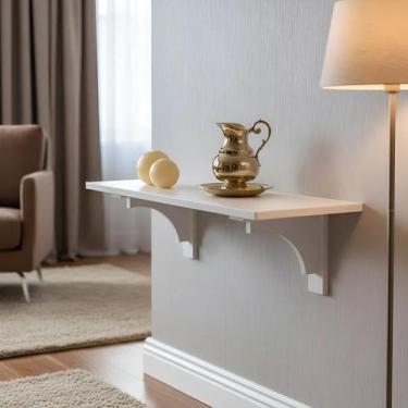 Imagem de Aparador Prateleira Suporte Suspenso de Parede com Cantoneira Mão Fran