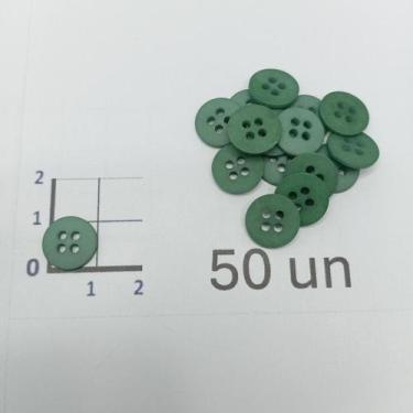 Imagem de Botões Verde 11mm 4 Furos Fosco 50Un 100Un 200Un confecção vestidos ar