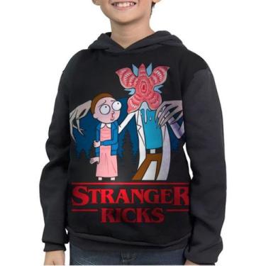 Imagem de Casaco Moletom Infantil Rick And Morty  Stranger Ricks - smoke, Preto,