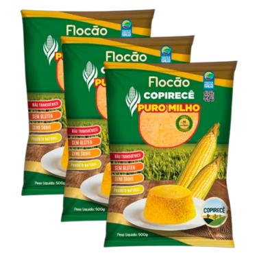 Imagem de Kit 3X: Flocão de Milho Natural Copirecê 500g