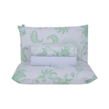 Imagem de Jogo De Lençol 4 Peças Casal Percal 180 Fios Homme 60% Algodão 40% Pol