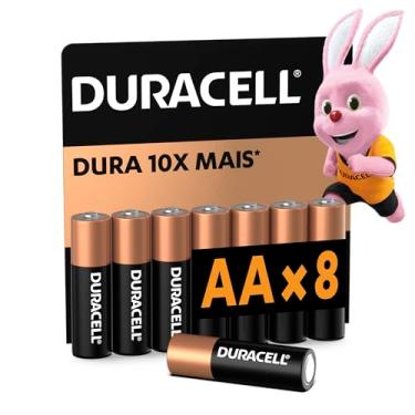 Imagem de Duracell Pilhas Alcalinas AA Pequena Pack 8 Unidades – Dura até 10x Mais – Ideal para Controles Remotos Brinquedos e Lanternas