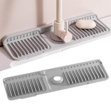 Imagem de Tapete de torneira para pia de cozinha, 2025 novo protetor de respingos de pia de silicone, inclinação de 7°, autodrenagem rápida, secagem rápida, tapete de torneira arrumado protetor contra respingos