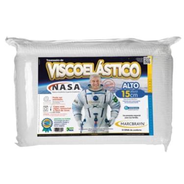 Imagem de Travesseiro Viscoelástico Nasa Original, Hipoalergênico, 15 cm de Altura, Espuma com Memória