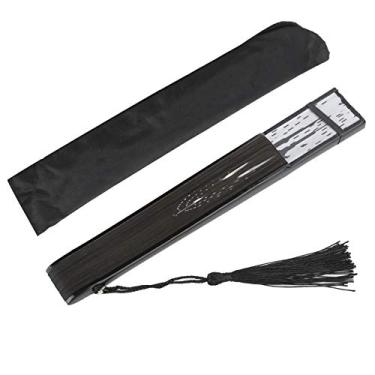 Imagem de Estink Leque Dobrável de Gato Pintado a Jato de Tinta Estilo Japonês Leque de Mão Estilo Japonês Pintado a Jato de Tinta Leque de Bambu Dobrável para Casamento Dança Presentes