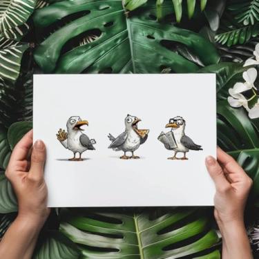 Imagem de Seagulls carimbos transparentes de pássaros selos transparentes de silicone para decoração de álbum de fotos faça você mesmo, 11 x 16 cm