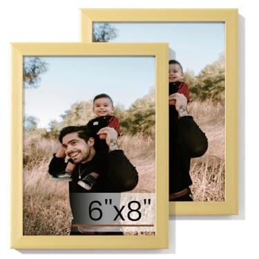 Imagem de Heimlove Conjunto de 2 porta-retratos 15,2 x 20,3 cm, molduras douradas para galeria de parede 15,2 x 20,3 cm, colagem de parede ou mesa para documento de certificado