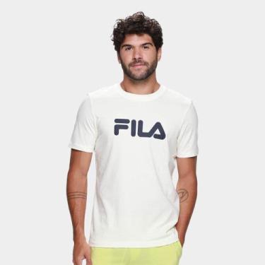 Imagem de Camiseta Fila Letter Masculina, Off white, P