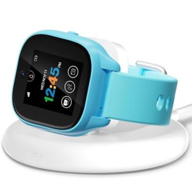 Imagem de sylacor Suporte de carregamento compatível com relógio Gizmo 3/2/1, carregador magnético sem fio portátil e dobrável (branco)