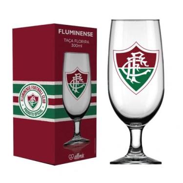 Imagem de Taça Copo Cerveja Chopp Time Fluminense Licenciado 300ml - ALLMIX, Flu