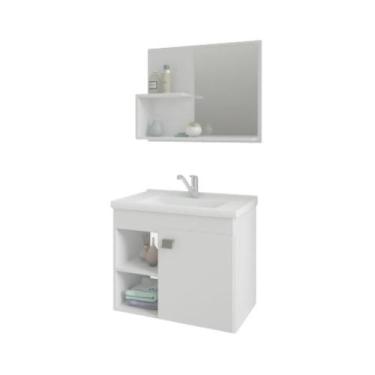 Imagem de Gabinete Toucador Armário P/ Banheiro Branco Lótus Mgm 55cm - Mgm Móve