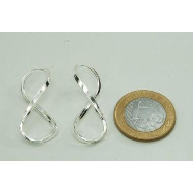 Imagem de Brincos Argola Infinito Prata 925 - DR Joias