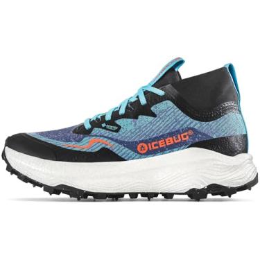 Imagem de Icebug Järv Gaiter BUGrip GTX – Tênis de corrida feminino de inverno – impermeável, Gore-TEX, polaina, com pontas, Azul gelo, 36