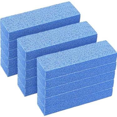 Imagem de Tigela de limpeza de pedra-pomes, escova de limpeza de vaso sanitário, limpa poderosamente anéis de água dura, acúmulo de cálcio, ferrugem de ferro e manchas, para banheiro, piscina, banho, pé, pia de