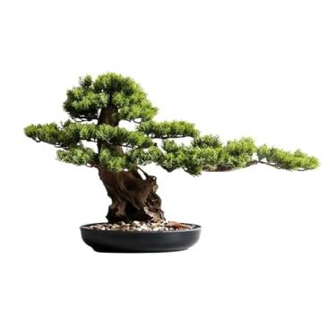Imagem de Árvore artificial Entrada Sala de estar Verde Grande Árvore Falsa Bonsai Artificial Decorações Hotel Enfeites Zen