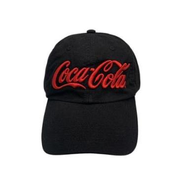 Imagem de Boné Coca Cola Masculino Básico Bordado Frontal Clássico 22539 Preto-Masculino