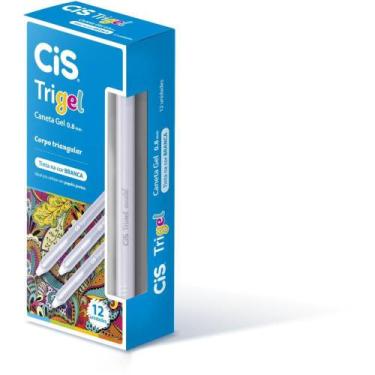 Imagem de Caneta GEL CIS Trigel 0,8MM Branca Caixa com 12 - Sertic