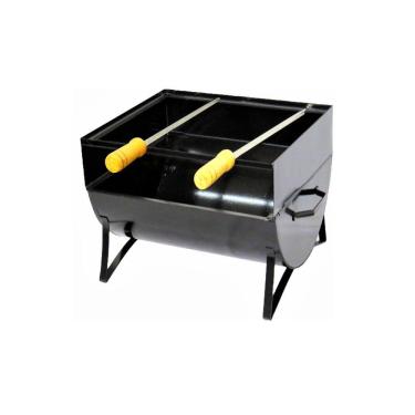 Imagem de Churrasqueira Praia Campo Aço Carbono 2 Espeto Fe 30x28x24cm