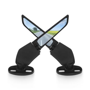 Imagem de MFGZD Espelhos retrovisores rotativos de 360° para YZF-R7 Ninja400 S1000RR ZX6R R1 R3 GSXR1000 CBR1000RR R7 ect, espelhos retrovisores ocultos modificados para Yamaha Suzuki, Honda, Kawasaki Ducati