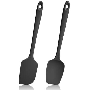 Imagem de Lilybeam Espátulas resistentes ao calor de 150 ºC, conjunto de raspadores de silicone de cozinha seguros para alimentos de alta temperatura para cozinhar, assar, misturar, mexer, mexer, panelas