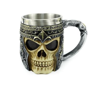 Imagem de Caneca Inox Caveira Viking Choop Cerveja Festa Mxf16335