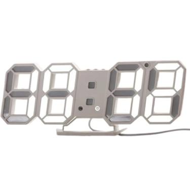 Imagem de Relogio Digital 3d Led Parede Mesa Alarme Snooze 12/24 Horas