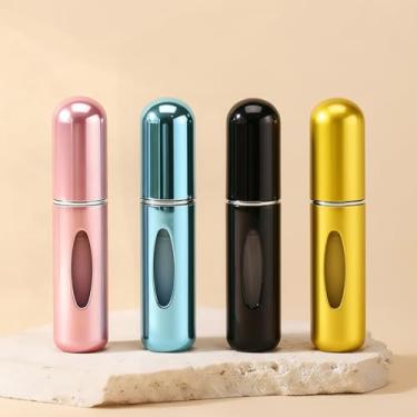Imagem de Mini frasco atomizador de perfume recarregável - frascos portáteis de tamanho de viagem, frascos de refil de perfume recarregáveis para carregar