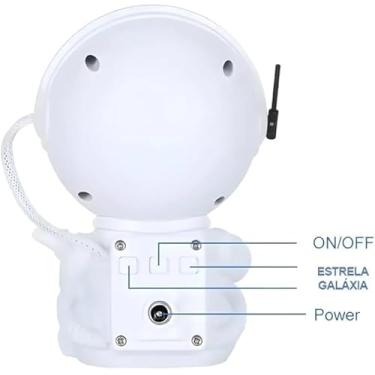 Imagem de Projetor Galáxia LED, Luz Noturna com Projeção de Estrelas e Aurora Colorida no Teto, Controle Remoto USB, Decoração para Quarto Infantil