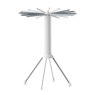 Imagem de Hhsdyl Arara de Roupa Portátil e Dobrável, Varão de Secar Roupas de Quatro Pernas, Economizador de Espaço - Varão de Secar Roupa para Chão, Varanda, Quarto e Uso Doméstico