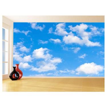 Imagem de Papel De Parede 3D Paisagem Céu Azul Nuvens 3,5M Nsk112 - Você Decora