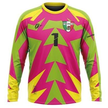 Imagem de Camiseta Manga Longa Filtro UV México Retrô Goleiro-Masculino