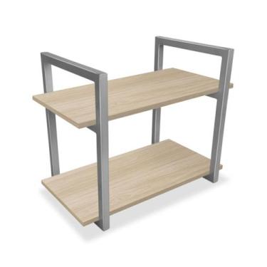 Imagem de Prateleira Milazzo Nicho Design Industrial Prata e Jade - Genus Móveis