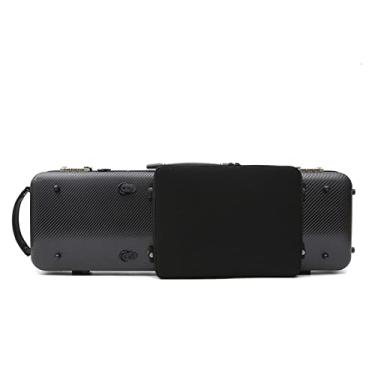 Imagem de Estojo Para Violino Preto Misto De Fibra De Carbono 4/4 Bolsa Para Partituras Com Trava De Senha Caixa Oblonga Para Violino Tamanho Completo Estojo de Violino
