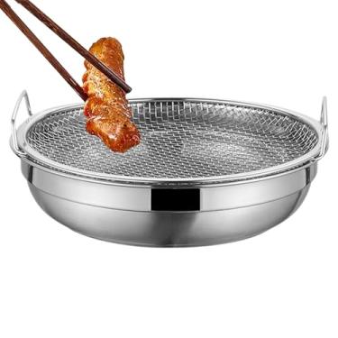 Imagem de Filtro De Óleo Para Fritura,Escorredor De Gordura Em Rede Com Alça | Com Alça Resistente ao Calor, Bandeja de Aço Inoxidável para Forno e Air Fryer,Para Cozinha, Assar e Fritar