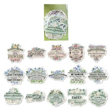 Imagem de Kit de adesivos vintage para scrapbook de 30 peças, decalques decorativos retrô para manual DIY, diário, agenda, álbum, notas - padrões coloridos e exclusivos