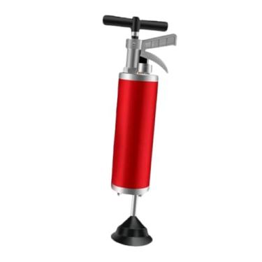 Imagem de IEUDNS Desentupidor de vaso sanitário Desentupidor de ralo Sem esforço Dispositivo de desentupidor de draga rápido Ferramentas de encanamento para drenagem, Vermelho