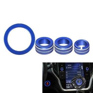 Imagem de TOMALL 4 peças de tampas de botão de volume de rádio de arranque do motor compatíveis com Subaru Forester 2025 2026/Impreza Crosstrek 24 25/Outback Legacy WRX Acessórios de acabamento do puxador do