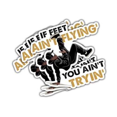 Imagem de 3 peças If Feet Ain't Flying You Ain't Tryin Breakdance adesivo, decalque engraçado de vinil de dança hip hop para dançarinos, adolescentes, adultos, laptop, carro, garrafa de água, skate, scrapbook