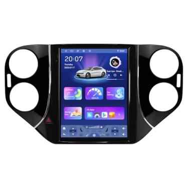 Imagem de CheDux Rádio automotivo estéreo Android 14 para VW Tiguan 1NF (2007-2016), navegação GPS 4G + 64G com tela sensível ao toque de 9,7 polegadas via Carplay sem fio | Saída de fibra óptica Bluetooth SWC